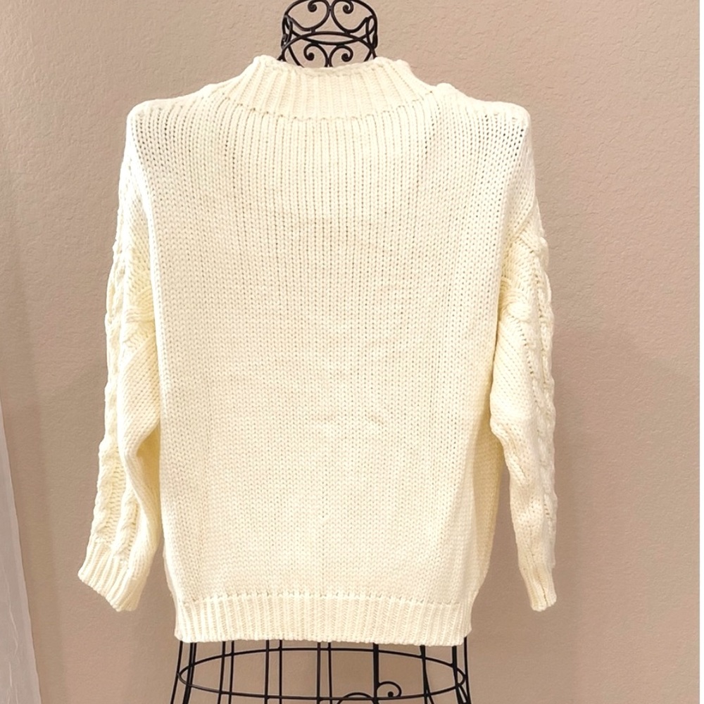 BOUTIQUE COMFY CABLEKNIT BOHO OVERSIZED  SWEATER - M & L - BRAND NEW ! - Picture 7 of 10